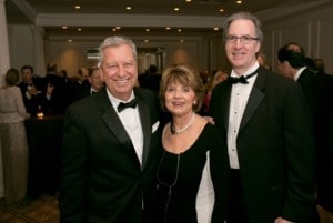 Radio Ink Chairman Eric Rhoads with Deborah and Steve Jones from ABC Radio at the Golden Mike Dinner. Photo credit to Wendy Moger-Bross. 