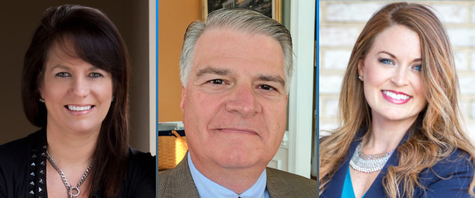 From left to right: Tidewater Communications executives Carol Commander, Thom Sauber and Tiffany Cobb.