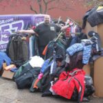 Big Joe Pesh with coat donations