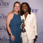 Becky Brooks and Deborah Roberts (Photo by Dave Kotinsky/Getty Images for The Alliance for Women in Media Foundation)
