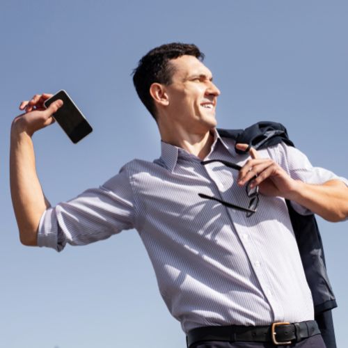 Man Throwing Phone