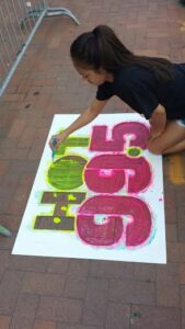 Hot 99.5 Uses a Stencil to Promote Their Station in DC